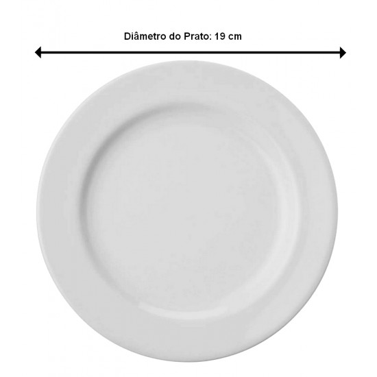 Prato Para Sobremesa 19cm Brasilia Porcelana Schmidt